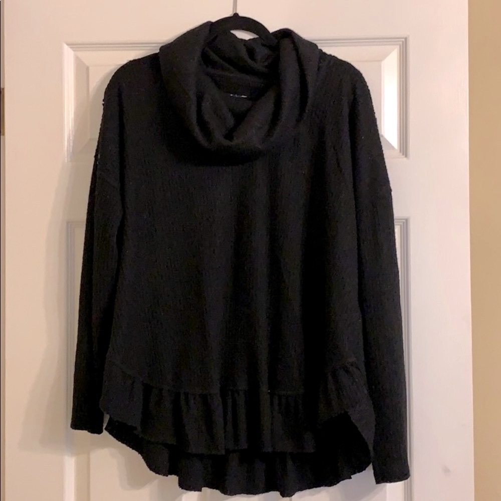 Anthropologie Maeve Addie Ruffled Hacci Pullover